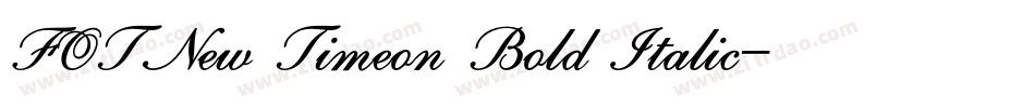 FOTNew Timeon Bold Italic字体转换